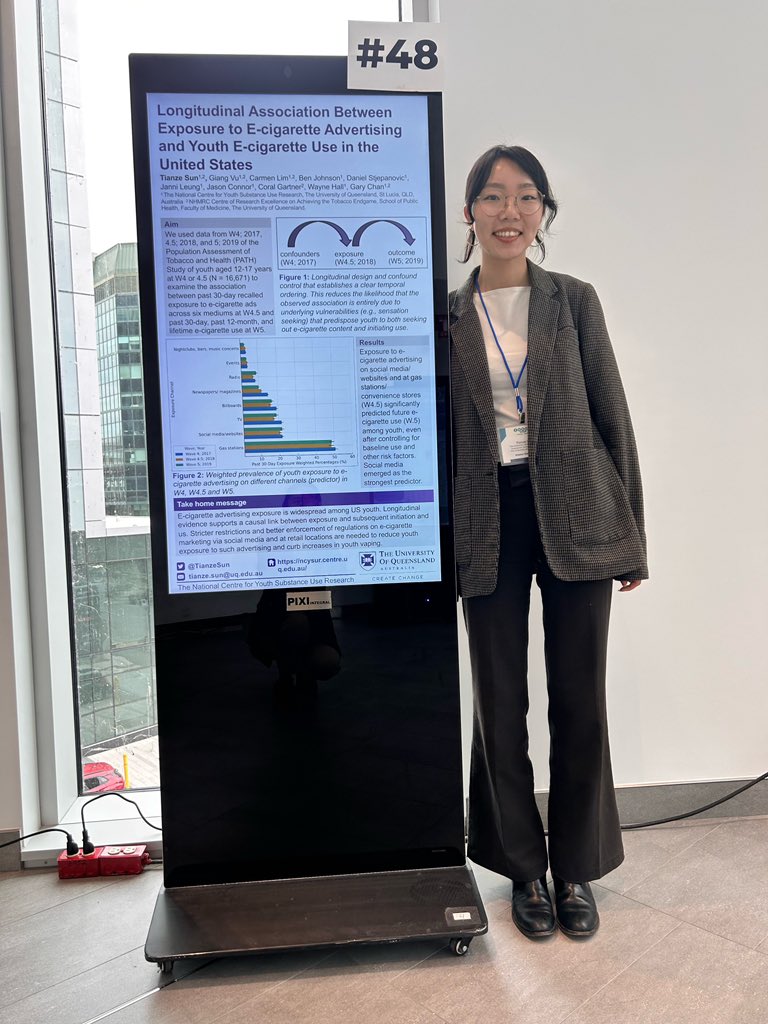 Tianze Sun 孙天则 (@tianzesun) on Twitter photo our last day at #ISSDP2024 with our work looking at what type of exposure to e-cigarette ads is associated with future use ! <a href="/NCYSUR/">National Centre for Youth Substance Use Research</a> our last day at #ISSDP2024 with our work looking at what type of exposure to e-cigarette ads is associated with future use ! <a href="/NCYSUR/">National Centre for Youth Substance Use Research</a>