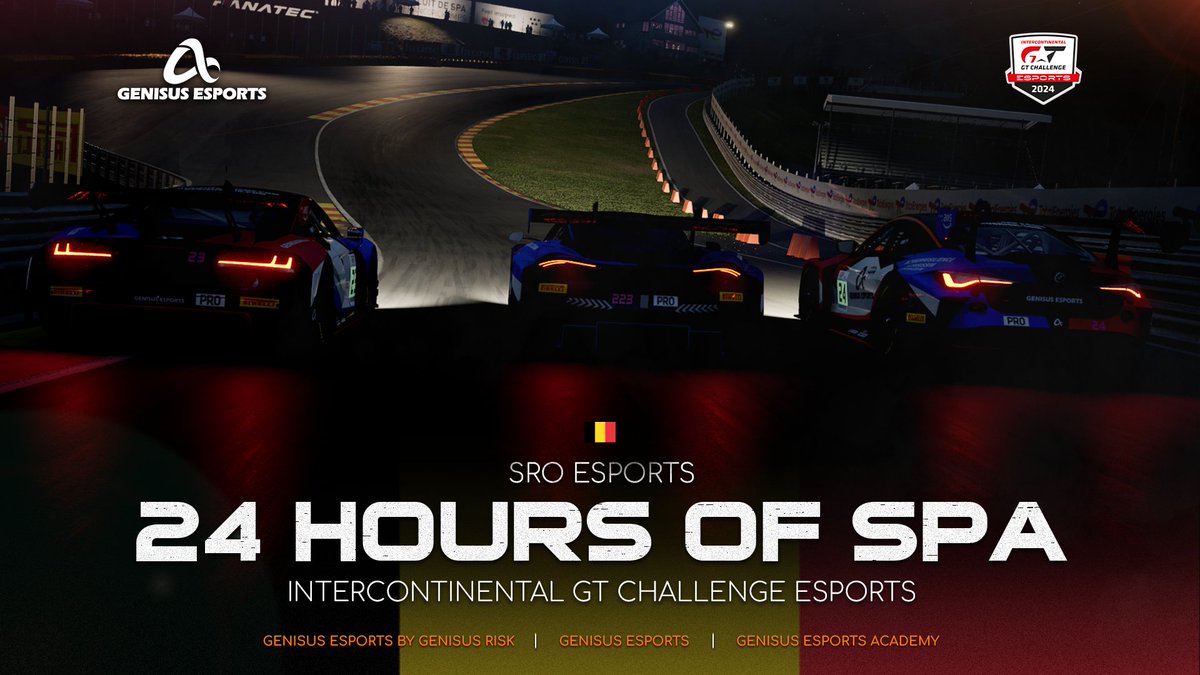Genisus Esports (@genisus_esports) on Twitter photo 🚀 Excitement is building as we head to the SRO Esports <a href="/IntercontGTC/">Intercontinental GT Challenge</a> 24 Hours of Spa! 🏁
All three of our teams are ready to compete in the most prestigious <a href="/AC_assettocorsa/">Assetto Corsa</a> Esports event.
Stay tuned and cheer us on as we take on this endurance challenge! 🚀 Excitement is building as we head to the SRO Esports <a href="/IntercontGTC/">Intercontinental GT Challenge</a> 24 Hours of Spa! 🏁
All three of our teams are ready to compete in the most prestigious <a href="/AC_assettocorsa/">Assetto Corsa</a> Esports event.
Stay tuned and cheer us on as we take on this endurance challenge!