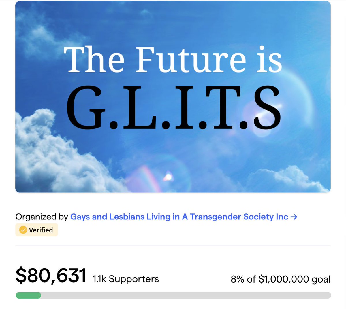 Maybe you saw, but <a href="/GlitsInc/">GLITS Inc.</a> (a Black trans-led organization in NYC that does advocacy and direct services for trans people, sex workers, and other marginalized people) launched a $1 Million Fundraiser this week. More info in thread. Please donate +share! givebutter.com/GLITS24