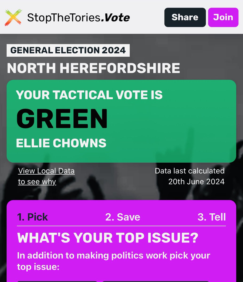 Ellie Chowns for <a href="/TheGreenParty/">The Green Party</a> looking very strong in North Herefordshire 

Leading in polls 
Greens 39%
Con 28%

Also Green is the tactical vote here from stopthetories.vote