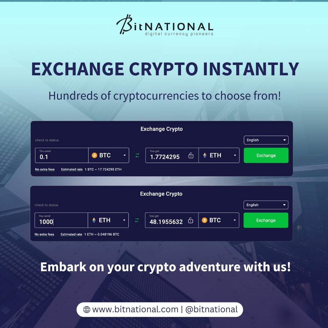 BitNational's tweet photo. Ready to trade like a pro? β£
β£
With BitNational Trade Desk, you can execute large orders with over 70 cryptocurrencies to choose from! β£
π£https://t.co/NVbYbhGazKβ£
#cryptotrading #bitnational https://t.co/u0pEigLCsU