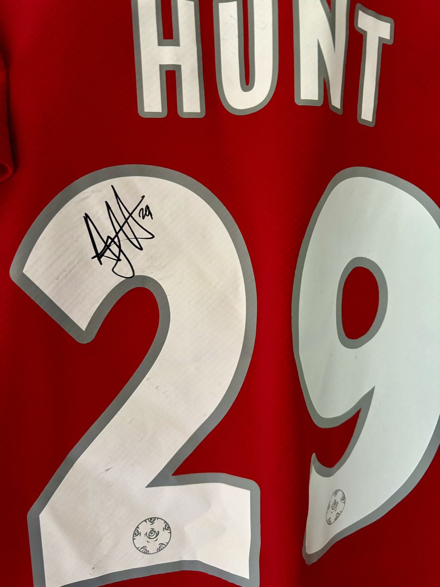 Match worn Alex Hunt York City shirt (from last seasons player sponsorship), now signed by the man himself <a href="/__alexhuntt/">Alex Hunt</a> 👍

An absolute top lad and a credit to the club 👊

#YCFC