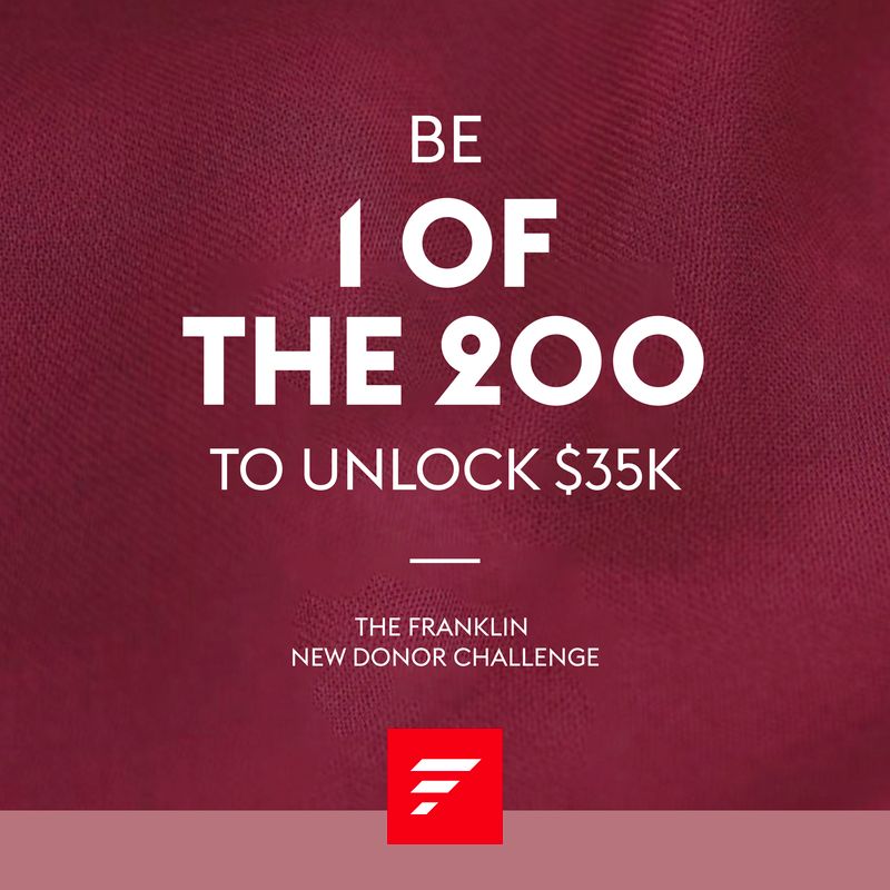 Your donation can be the key to unlocking $35,000 for the Franklin Fund. We need 200 contributions to reach our goal. Make a gift 👉 fus.edu/alumni/give/ne…