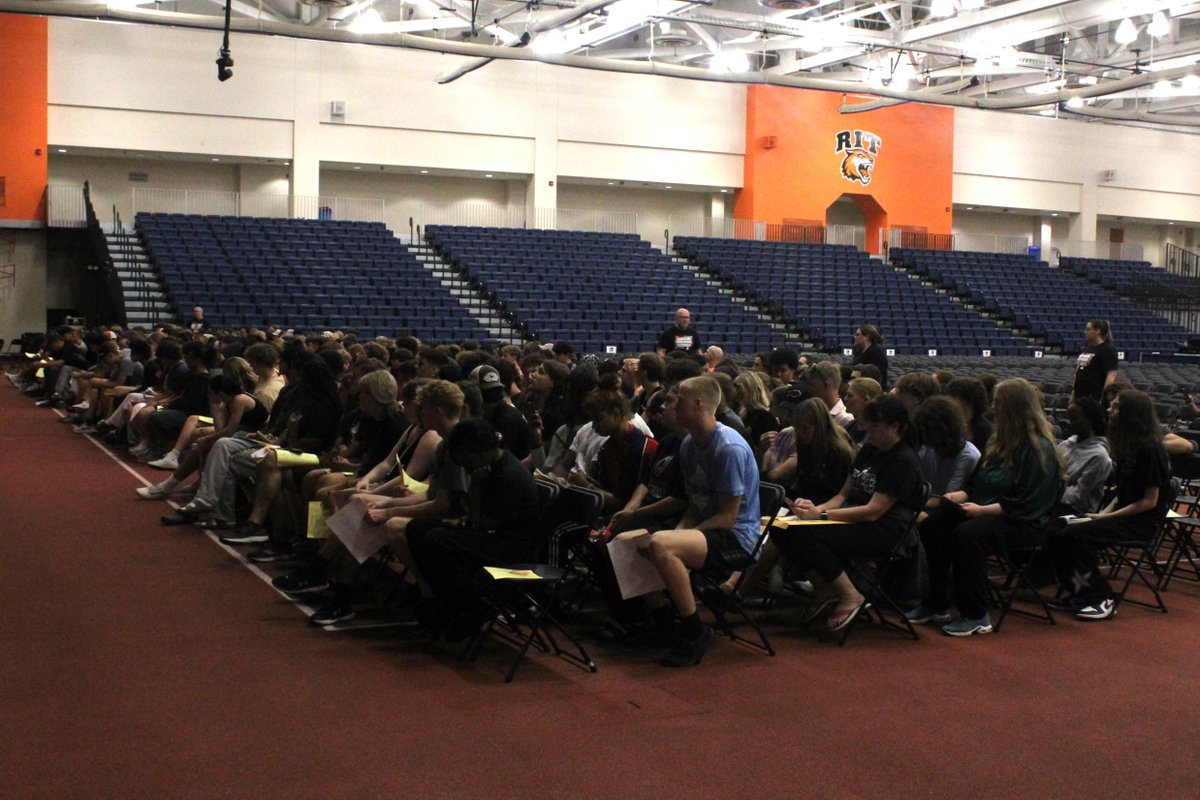 The Class of 2024 visited the Gordon Field House at RIT this morning to prepare for graduation tomorrow! We can't wait to celebrate our seniors as they mark the end of their education at Churchville-Chili and move on to the next stage of their lives.