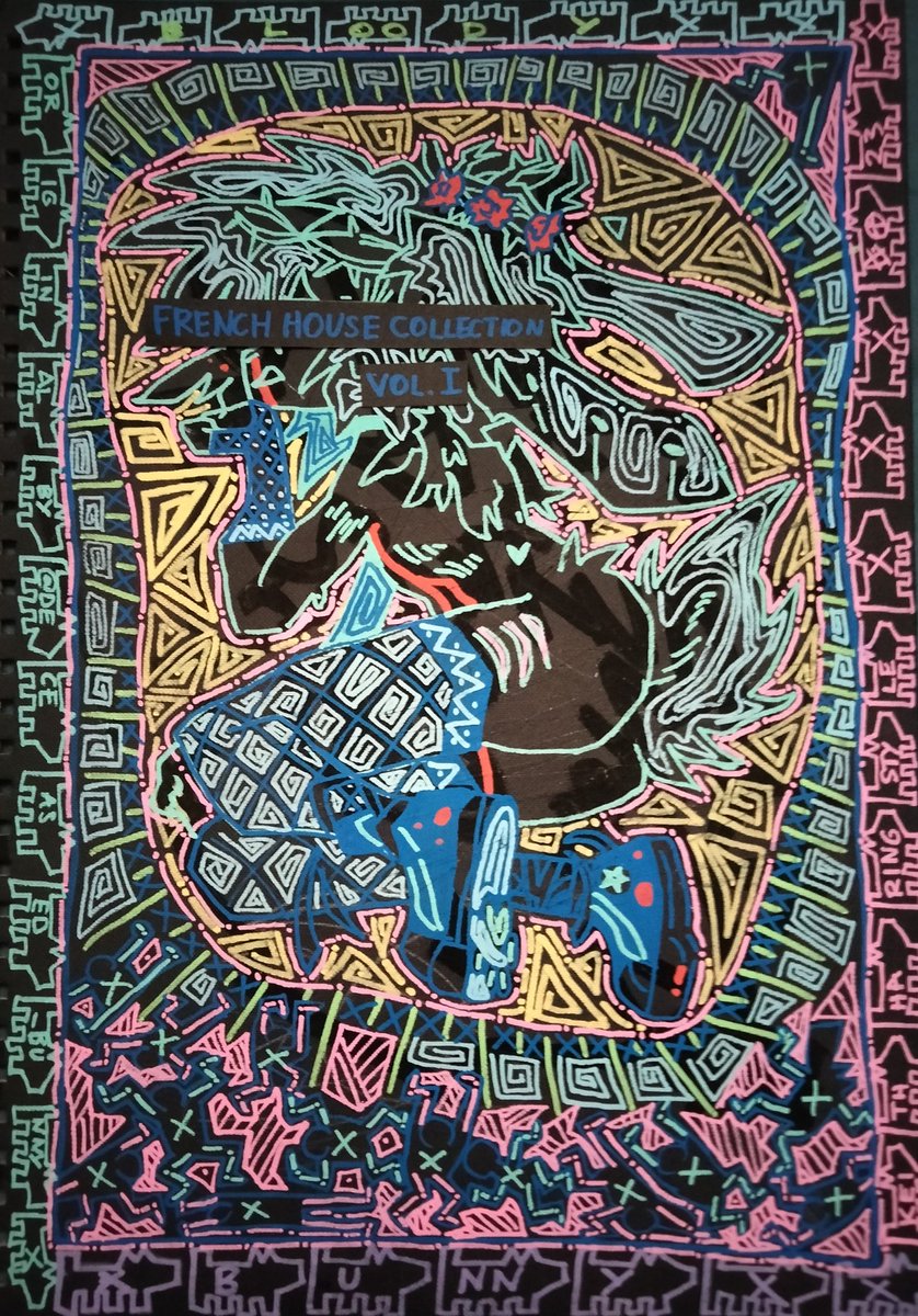 4 seasons,Paint markers on cardboard original art by <a href="/Deceased_Bunny/">𝓓𝓮𝓪𝓭𝓑𝓾𝓷𝓷𝔂~</a>