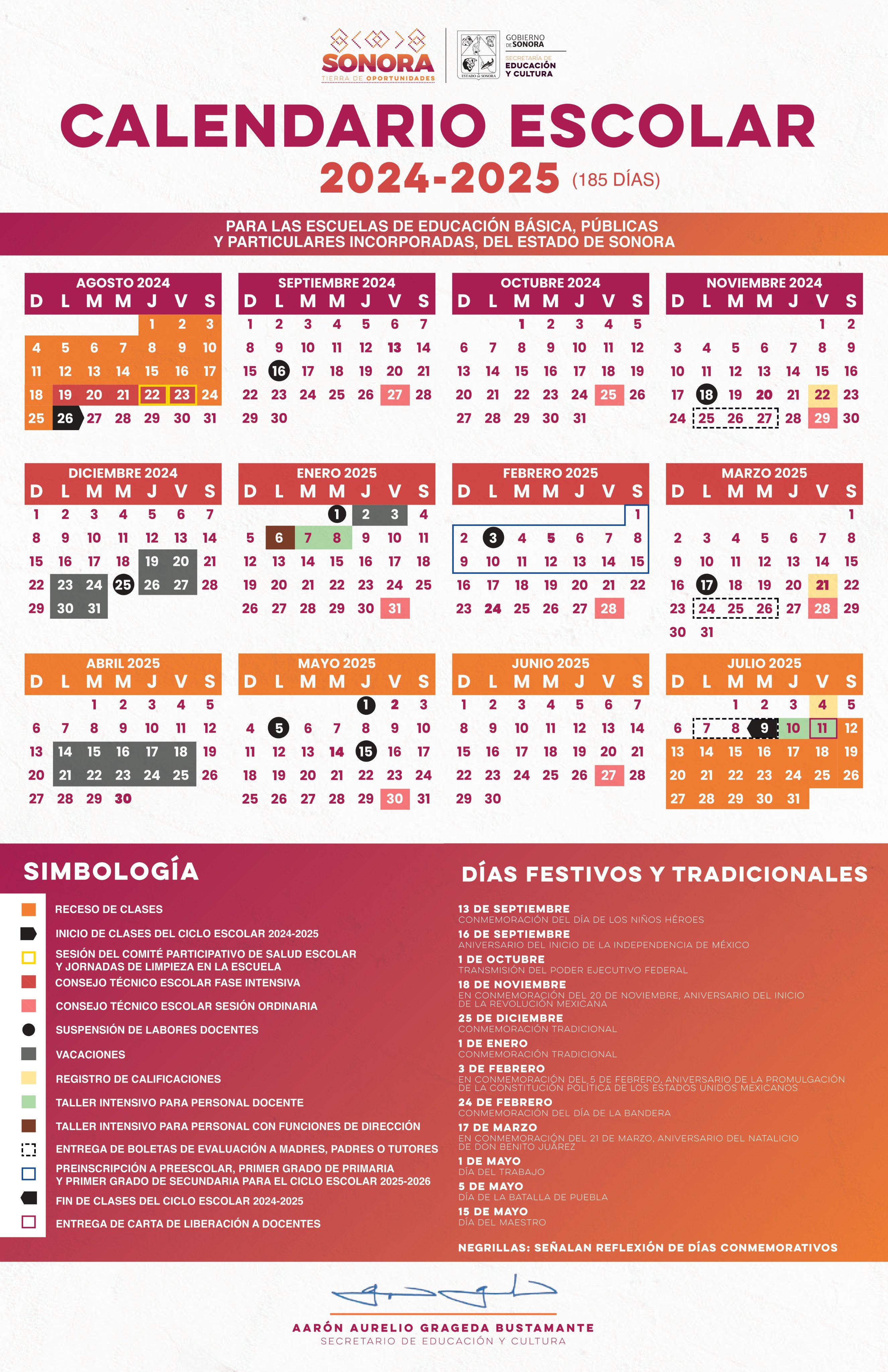 Publica sec sonora el calendario escolar 2024 2025 uniradio informa