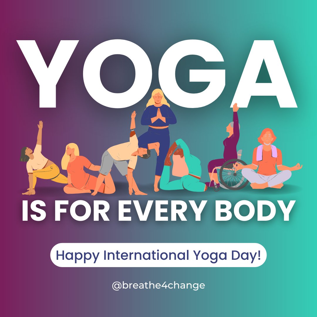 Happy International Day of Yoga! 💜
Yoga is for everyone—every body, every gender, every race, and every age! 🌍✨ Today, let's celebrate unity and well-being by taking a few moments to breathe, stretch, and find our inner peace! #InternationalYogaDay