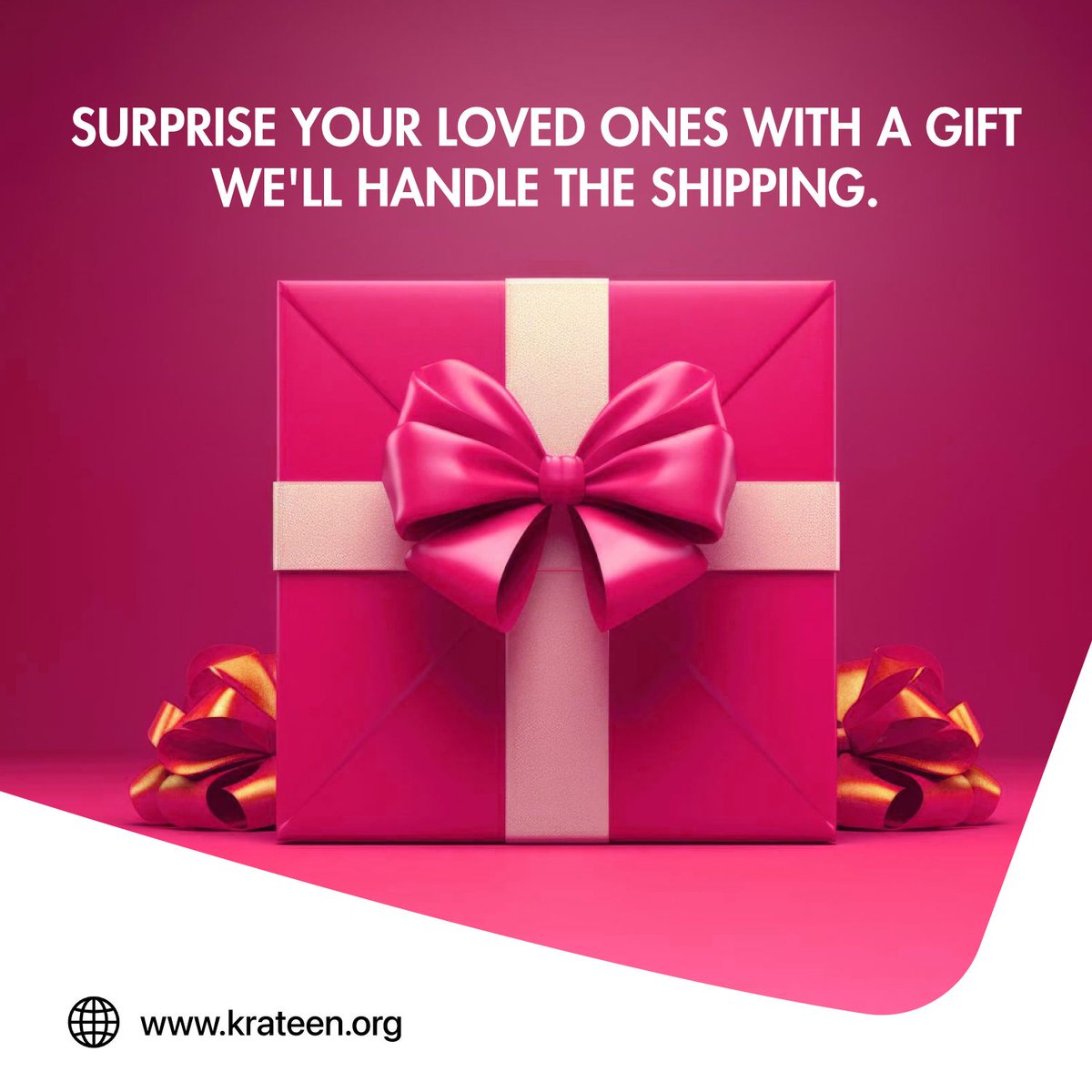 Surprise your loved ones with a gift, we'll handle the shipping. 🎁💌 

#Krateen #GiftShipping #SurpriseDelivery #LoveInABox #HassleFreeShipping
