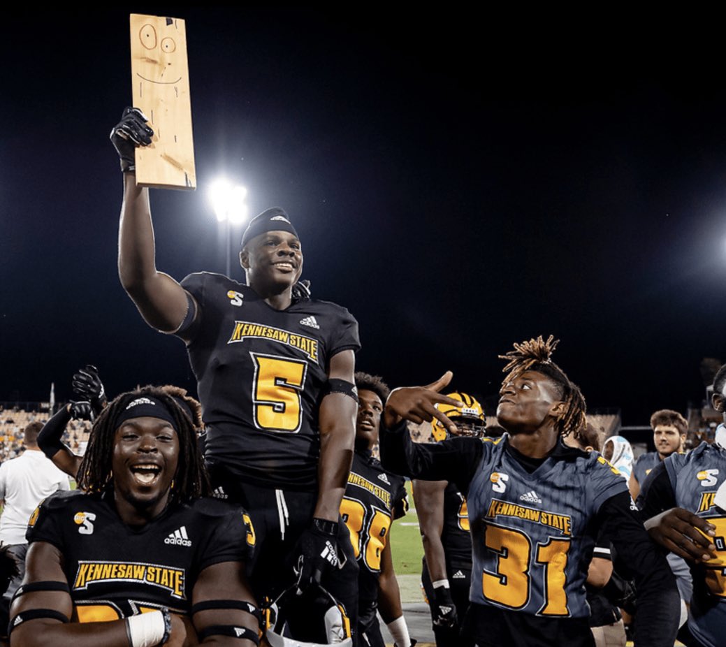 #AGTG.  After a great visit I’m Blessed to receive an offer from Kennesaw State <a href="/CoachCookKSU/">Stewart Cook</a> <a href="/BohannonBrian/">Brian Bohannon</a> <a href="/kennesawstfb/">Kennesaw State Football</a> <a href="/CoachGregHarris/">Greg Harris</a>