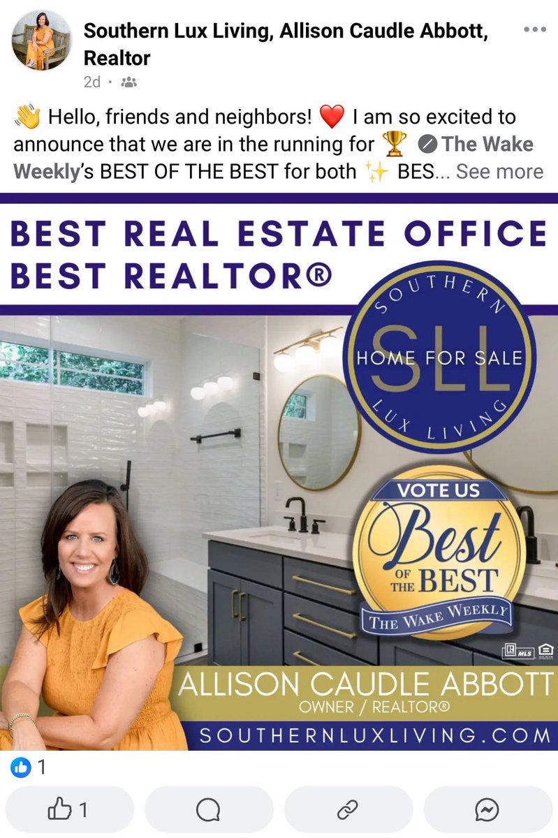 We 💕love our HABC Sponsors <a href="/SouthernLuxLvg/">SouthernLuxLiving, Allison Caudle Abbott</a> 

tinyurl.com/BestRealtor-20…