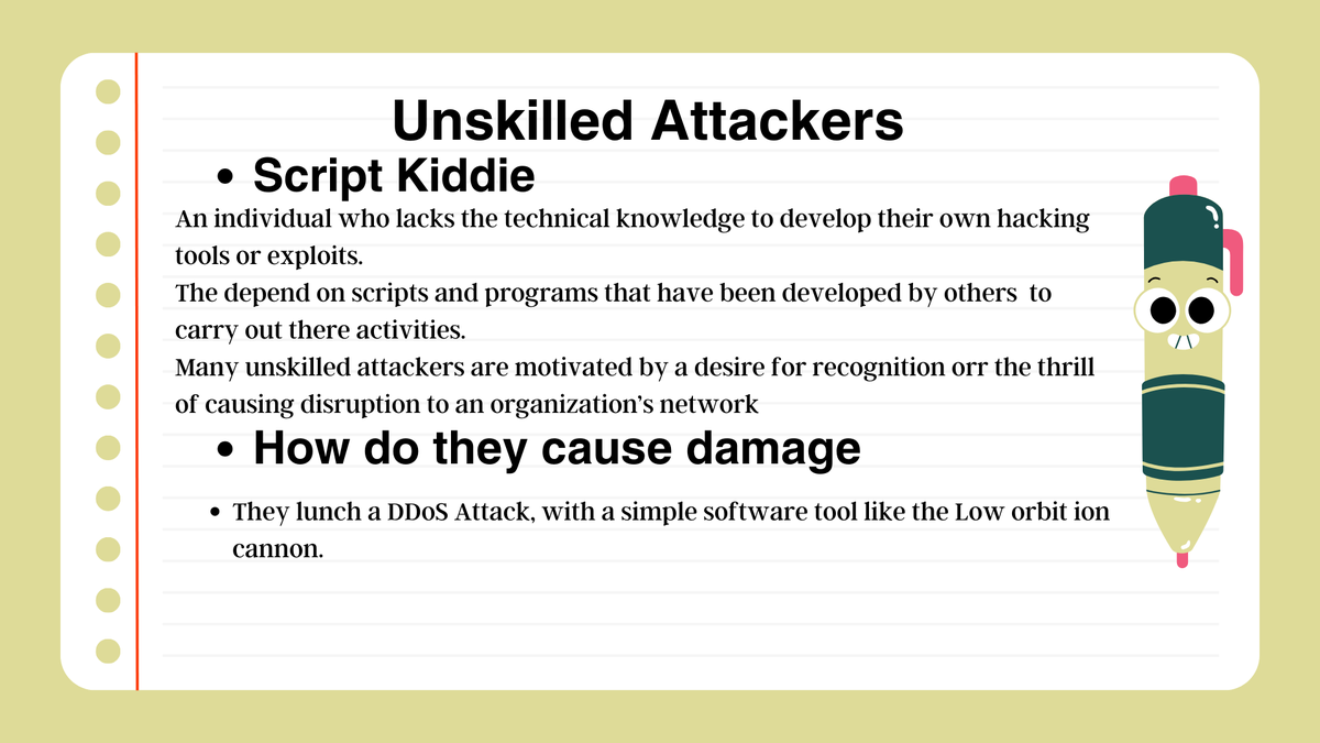Specialist620's tweet image. I learned about script kiddies and their tool called Low Orbit Ion Cannon (LOIC) used to carry out DDoS attacks on networks.
#CyberSecurity #ScriptKiddies #DDoS #LowOrbitIonCannon #LOIC #NetworkSecurity #CyberThreats #InformationSecurity #CyberAttacks #SecurityAwareness