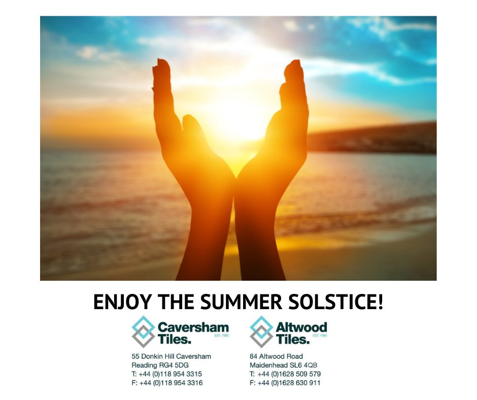 Celebrate the beauty of the summer solstice with us, Caversham Tiles and Altwood Tiles! 

 cavtiles.co.uk.

#Tiles #HomeImprovement #InteriorDesign #FreeSamples #shoplocal #caversham #maidenhead #conservatory #sunroom #bathroom #shower #wetroom #kitchen #summersolstice