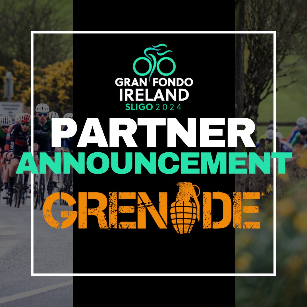 We’re delighted to share that <a href="/grenadeofficial/">Grenade</a> will be fuelling the first ever UCI Gran Fondo to hit the NorthWest of Ireland 🇮🇪🚴

Registration deadline has been extended to Monday 24th June. 

Book today!

#UCIGranFondo #GranFondoIreland #GranFondoSligo #CycleLikeAPro
