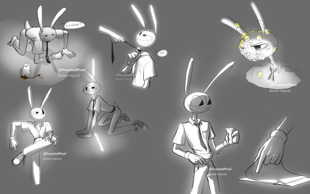 I did some requests and doodles of Jax from the Office au