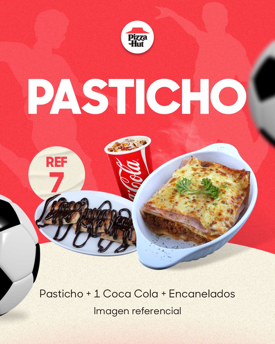 PizzaHutVzla's tweet photo. ✨ Hut Wings: Ración de 12 deliciosas alitas con salsa BBQ por tan solo Ref. $6

✨ Pasticho + Encanelados + Vaso de Coca-Cola por tan solo Ref. $7

¿Se te ocurre algo mejor? Ven a Pizza Hut y pide tu #PromoFavorita🤗 https://t.co/MHWYa3QtLX