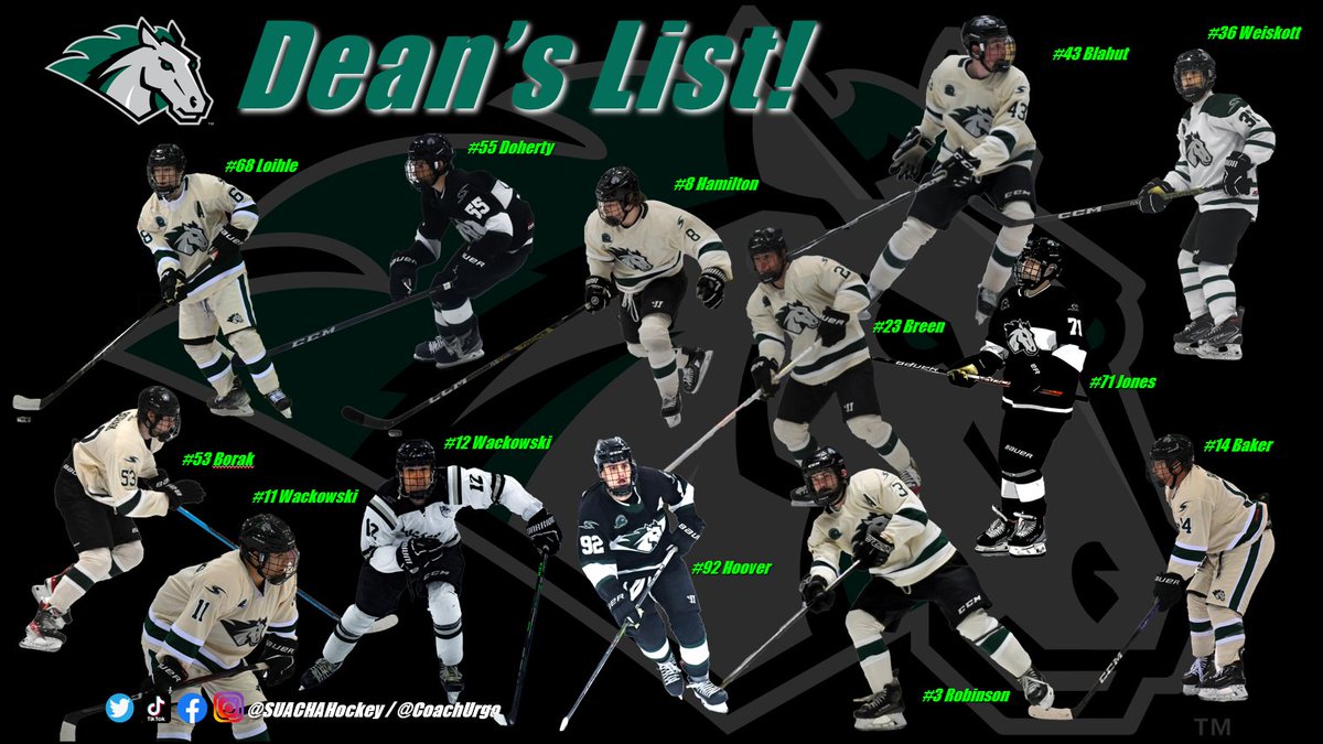 13. Count em...

13 Players on Dean's List from this past Spring Semester!

Congratulations to these guys on all their hard work, and we hope everyone continues to have a fun and safe summer!

#LL24 #family #greenhorses #rollstangs #collegehockey