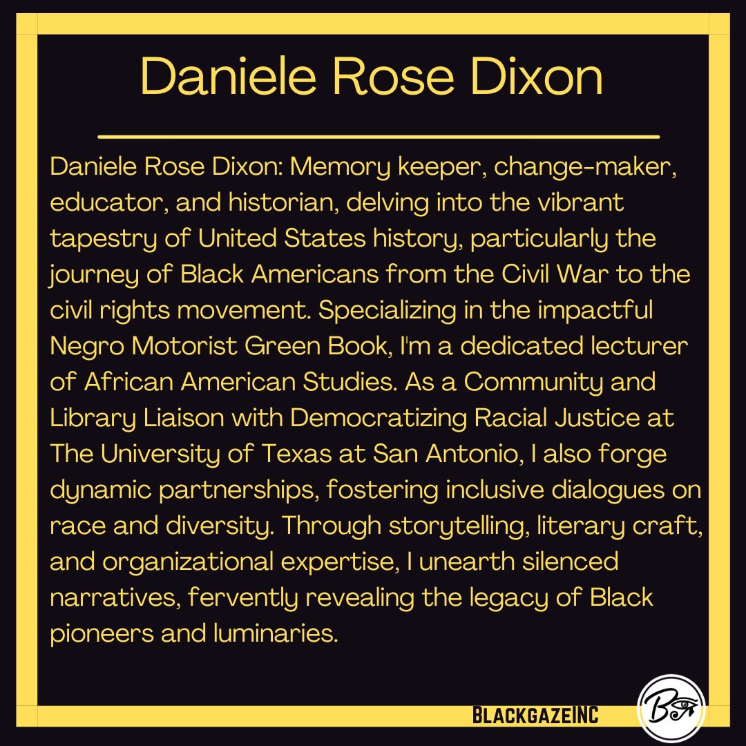 We ain’t done just yet, we got Daniele Rose Dixon in the Centering Blackness in Teacher Education Through the Use of African American Digital Archives Institute. Y’all show her some love!!! #blackgaze