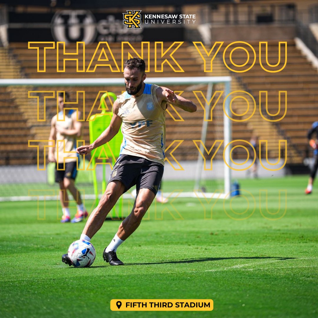 kennesawstate's tweet image. We are so grateful for the opportunity to have welcomed @AFASeleccionEN to KSU as they trained at Fifth Third Stadium in preparation for the CONMEBOL COPA America opening match. Congratulations on your big win, and best of luck during the remainder of the tournament!