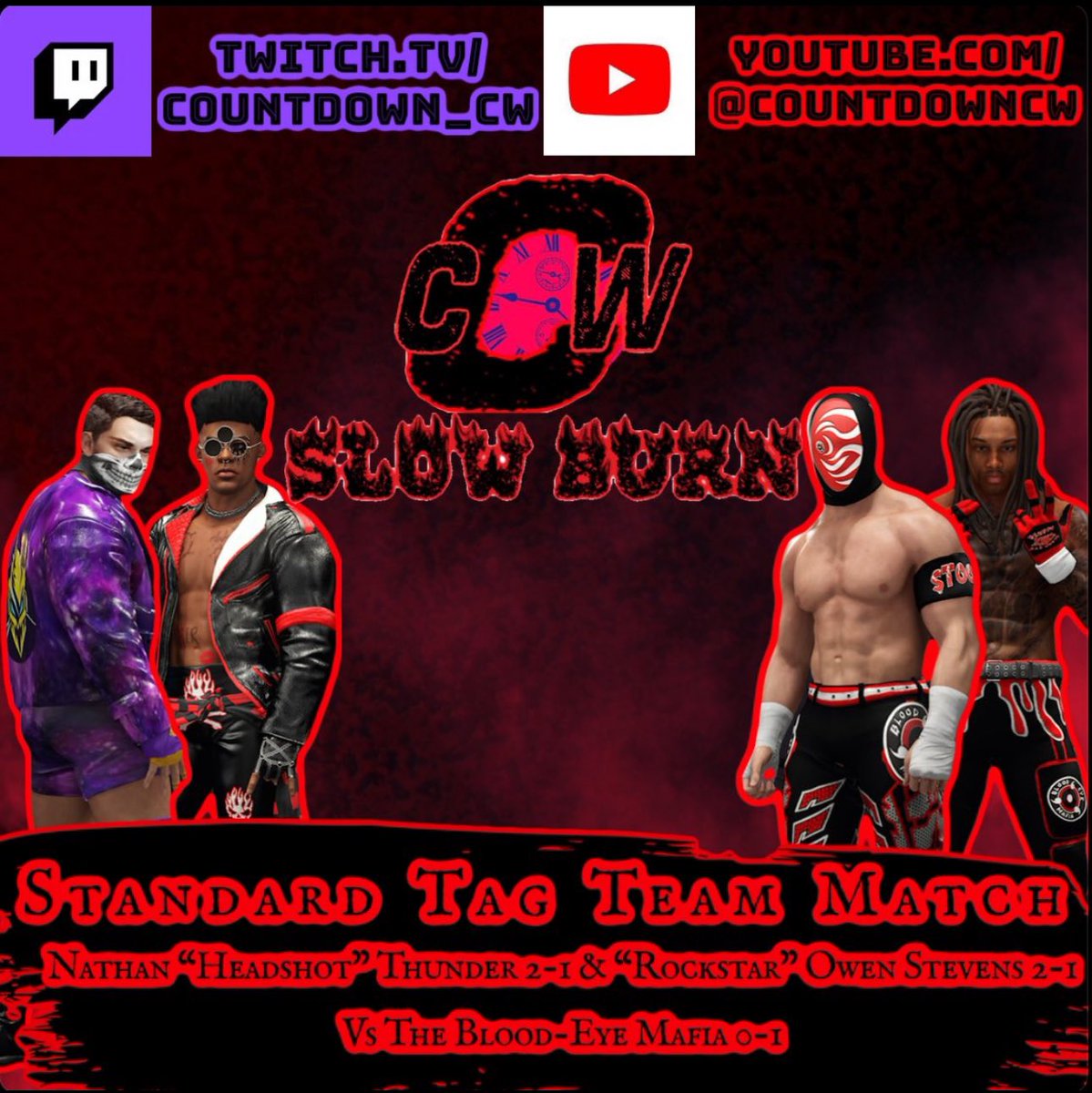 Stoo! (@realjuststoo) on Twitter photo Tune in TONIGHT on @CountdownCW to see The Blood Eye Mafia in action again 👁️🗨️🩸 <a href="/SpazzTSD_CAW/">SpazzTheVisionary</a> Tune in TONIGHT on @CountdownCW to see The Blood Eye Mafia in action again 👁️🗨️🩸 <a href="/SpazzTSD_CAW/">SpazzTheVisionary</a>