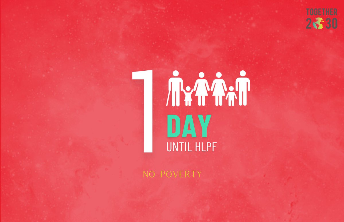 Only 1 day to go! 🌍 #SDG1 aims to end poverty in all its forms everywhere. About 9.2% of the world lived on less than $1.90 a day in 2020. Let's eradicate poverty together! 💪 #Together2030 #HLPF2024 #GlobalGoals