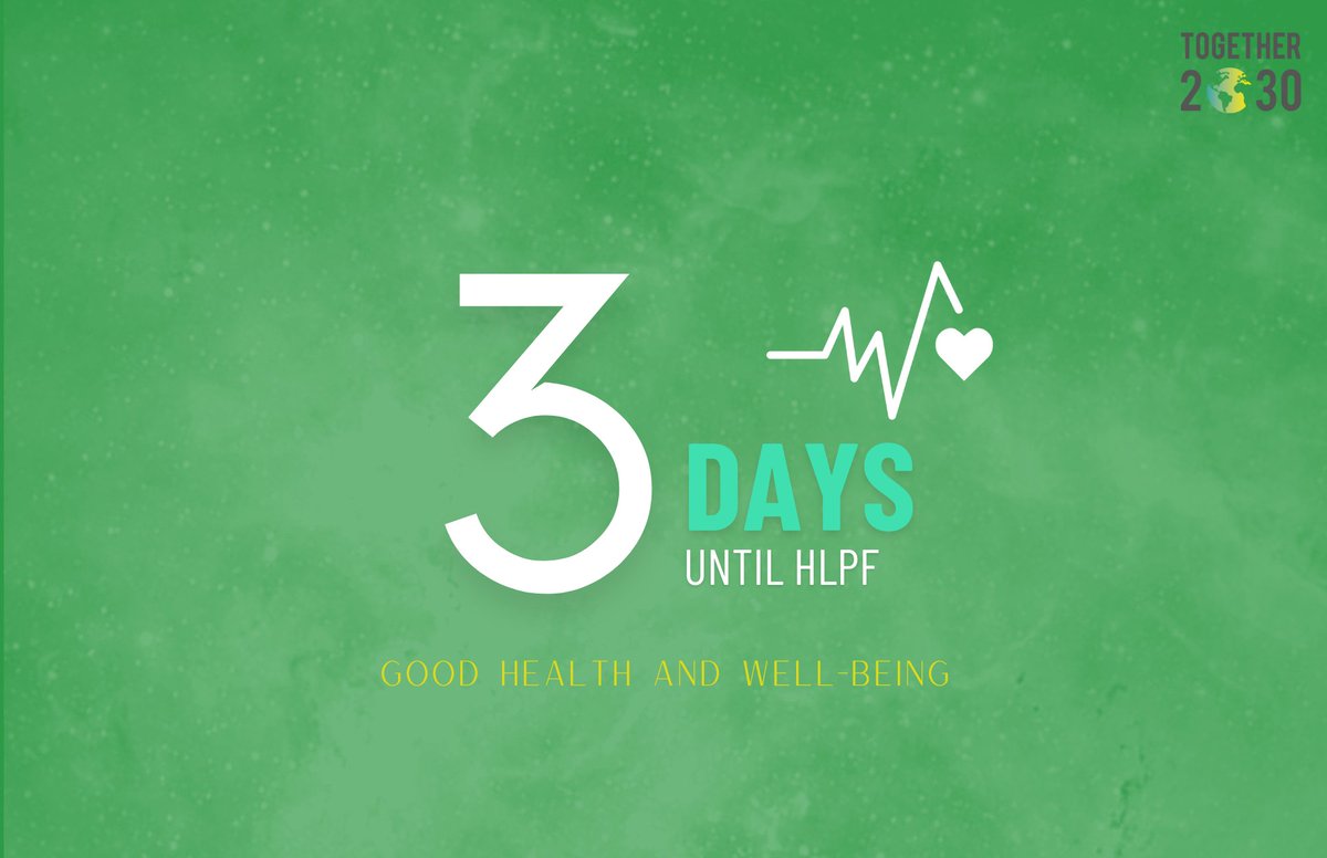 3 days to go! 🏥 #SDG3 aims to ensure healthy lives and promote well-being for all. Over 5 million children under age 5 died in 2020. Let's ensure health and well-being for everyone! 🌐 #Together2030 #HLPF2024 #GlobalGoals