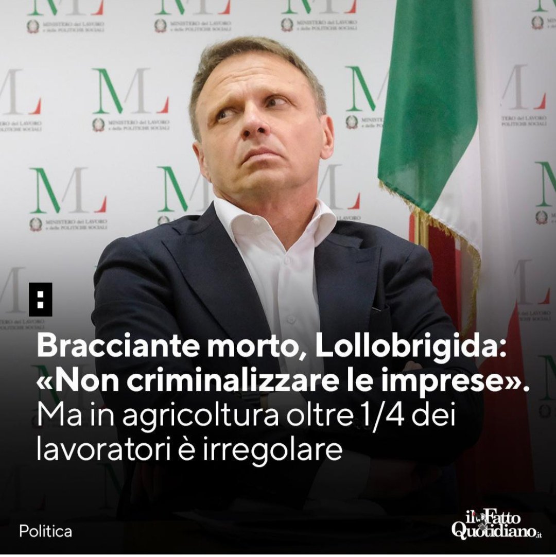 Ma mandarlo un annetto a raccogliere frutta e verrdura sotto il sole cocente, con la pioggia e il freddo a tre euro all'ora e poi ne riparliamo. Eh lollo?
#aiutatelamogliedisingh