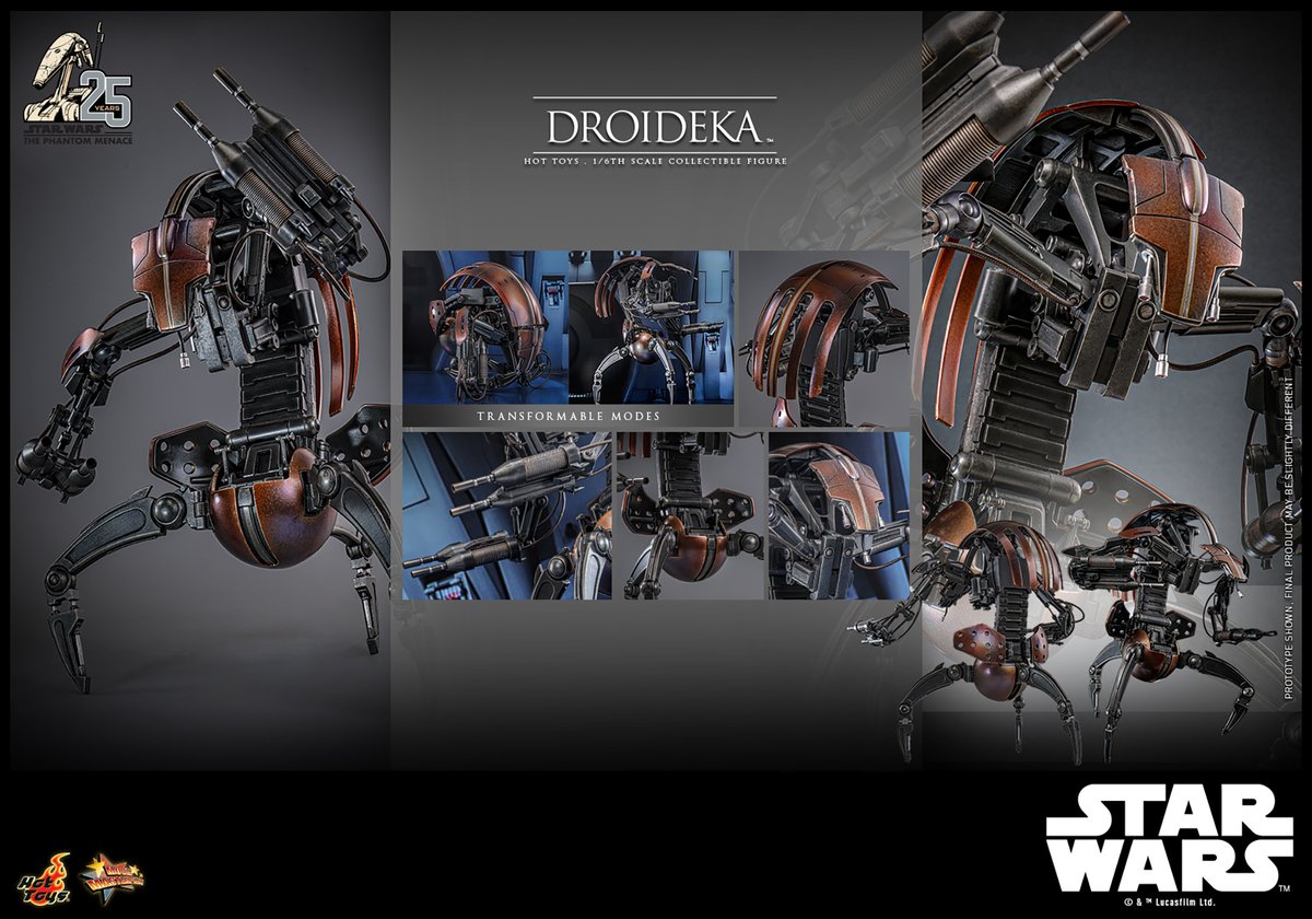 New pre-order: Star Wars The Phantom Menace Droideka Sixth Scale Figure by Hot Toys alteregocomics.com/products/droid….