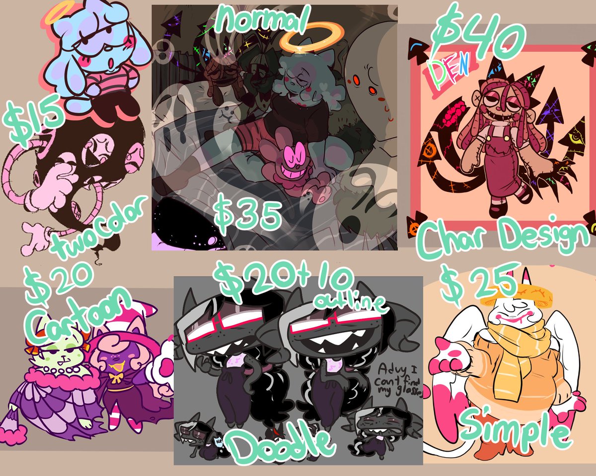 SGTXavi's tweet image. C0mm1ss10n update!! increase prices on them
ko-fi link down below if interested in! I
I
V
