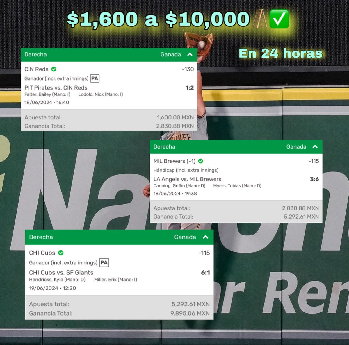 Quien le entraría a un reto escalera gratis hoy mismo? 1,500 ❤️🔄🗯️ y lo hago

SERÍA RETO GRANDE; RETO FIN DE SEMANA $1,600 a $50,000 👀

O lo puedes hacer de $160 a $5,000🍿

-> Últimos picks compartidos: ✔️16-3✖️
Hace 2 días ganamos este reto gratis $1,600 a $10,000🪜👇🏻