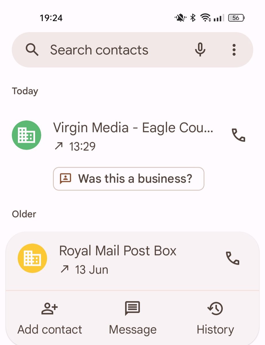 ScruffyJiver's tweet photo. @RoyalMailHelp @RoyalMail 

And exactly when did you call me, given the attached on my phone records showing no inbound calls since my call to you with the complaint on 13 June? Answering a complaint about fraud with another lie is not a good look. https://t.co/063XzySOJP
