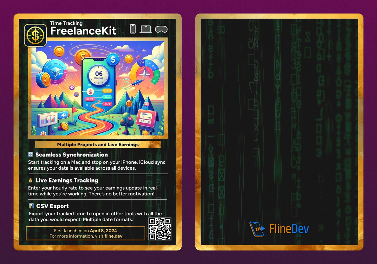 The physical cards I designed for #WWDC24 were super popular – all 250 cards were gone by Wednesday! ✨

For those who couldn't get any, here are the designs of all 7 cards – including the back! 😉👇

Anyone interested in a free app to create these for your own apps next year? 🙋