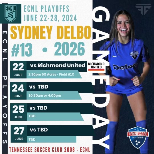 Sydney Delbo (@sydneydelbo) on Twitter photo 24 hours and we’ll be in our first match vs Richmond in Seattle! Been looking forward to this. Come watch us play ‼️#ecnlseattle @ecnlgirls <a href="/TravisFravel/">Travis Fravel</a> <a href="/TSC08GECNL/">TSC 08 Girls ECNL</a> <a href="/ECNLOhioValley/">ECNL Ohio Valley Conference</a> 24 hours and we’ll be in our first match vs Richmond in Seattle! Been looking forward to this. Come watch us play ‼️#ecnlseattle @ecnlgirls <a href="/TravisFravel/">Travis Fravel</a> <a href="/TSC08GECNL/">TSC 08 Girls ECNL</a> <a href="/ECNLOhioValley/">ECNL Ohio Valley Conference</a>