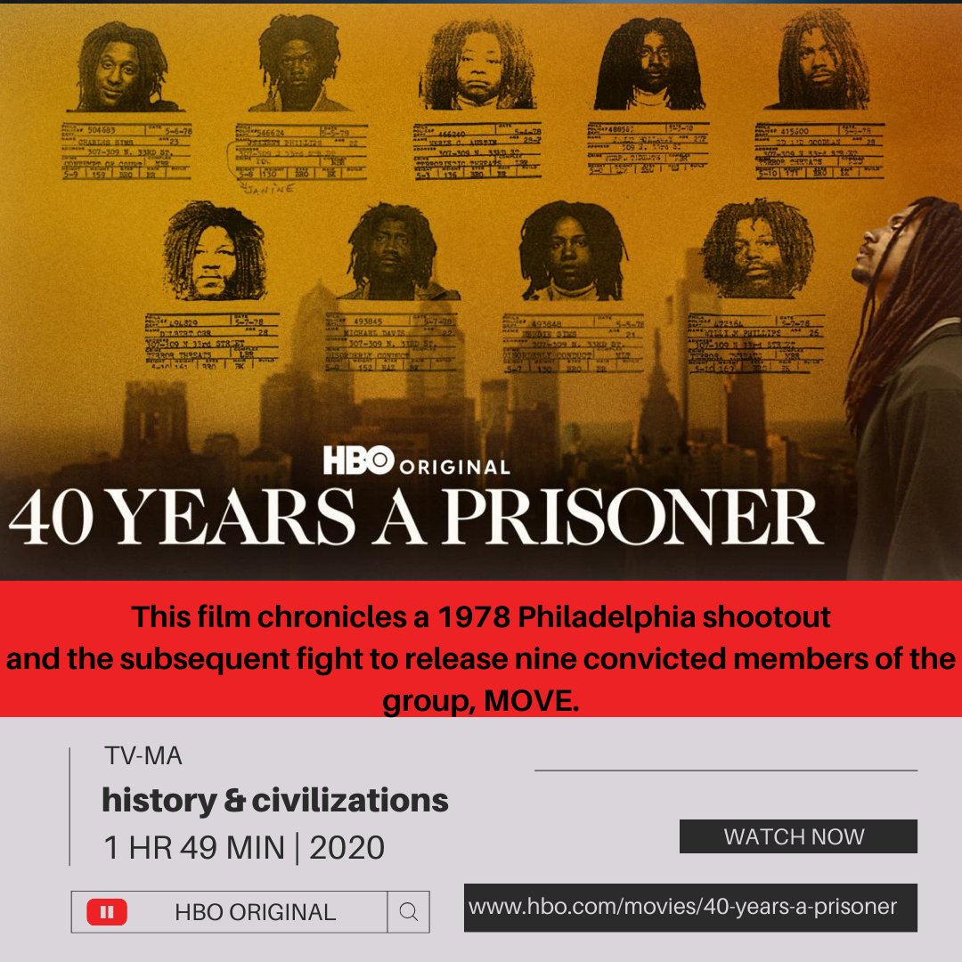 Experience the powerful story of resilience and justice with '40 Years a Prisoner,' now streaming on HBO Max.
Dive into the journey of Mike Africa, Jr. as he fights for freedom and justice. 
Don't miss this inspiring documentary! 

#40YearsAPrisoner #HBOmax  #InspiringStories
