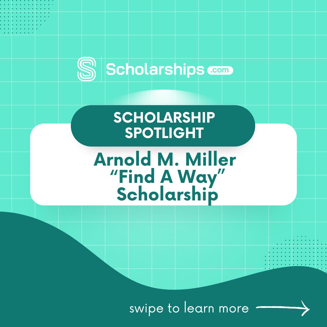 Scholarshipscom's tweet photo. 🌟✨ Unlock your potential with the Arnold M. Miller “Find A Way” Scholarship! 🌟 This scholarship celebrates determination and creativity, offering financial support to students who find unique solutions to challenges. 🚀 #FindAWayScholarship #ScholarshipOpportunities https://t.co/zsGItyzmPr