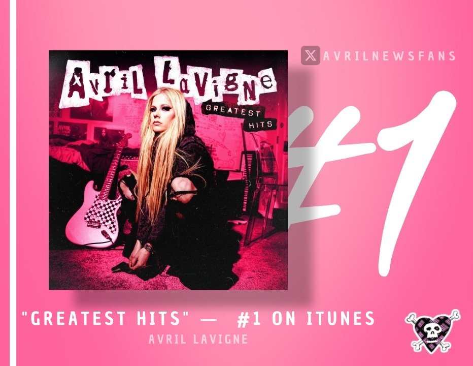 Avril Lavigne News (@avrilnewsfans) on Twitter photo 🏆 |.<a href="/AvrilLavigne/">Avril Lavigne</a>'s "Greatest Hits" has reached #1 on iTunes worldwide Album charts!! 🏆 |.<a href="/AvrilLavigne/">Avril Lavigne</a>'s "Greatest Hits" has reached #1 on iTunes worldwide Album charts!!