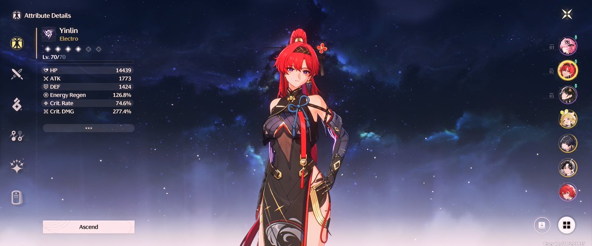 I gotta say... I'm pretty pleased with this... This is without her E triggering her passive C.rate bonus. (+15%) i.e realistically shes always at 89.6%.

At 90 with her skills and weapons fully maxed... I think she'll cap without food. (Rank 5= +5.6% more C.rate) + Weapon C.rate