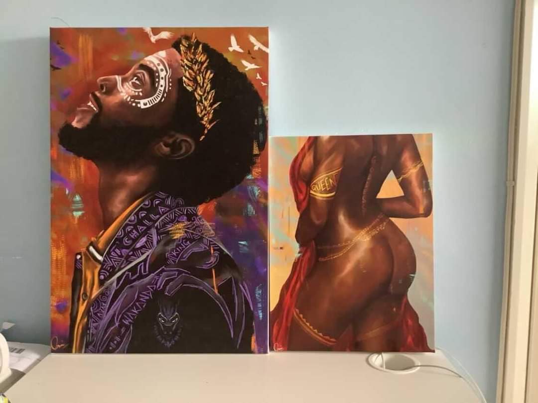 canvas art delivery to the UK 🇬🇧, love when collectors share pictures of their art with me
