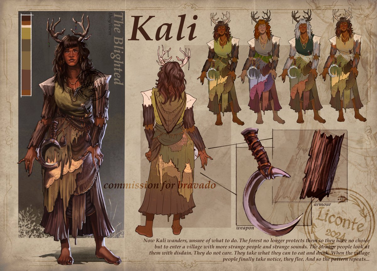 _Liconte's tweet photo. 🍂Kali, The Blighted🍂

work done for Bravado!!
#dndart #dnd https://t.co/jusl5BLXYF