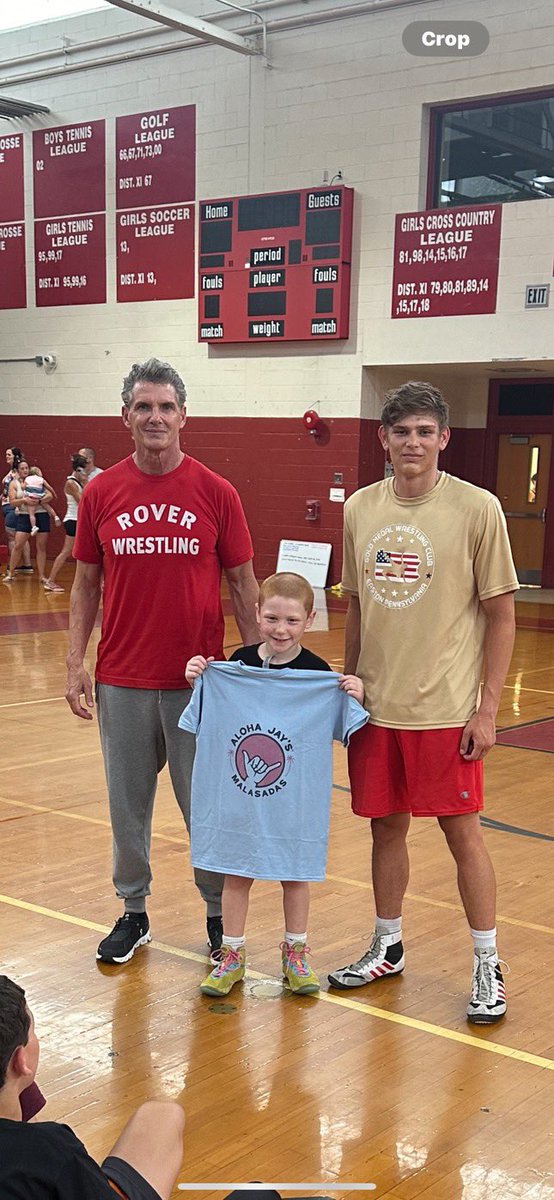 What a week at Elite Wrestling Camp! Powering my awesome staff with Aloha Jay's Malasadas!!!@LehighWrestling  <a href="/ryan_crookham/">Ryan Crookham</a> was today’s FEATURE TEACHER! Thank you <a href="/mystlukes/">St. Luke's University Health Network</a> for investing in local talent! 
We awarded Rex the Most Outstanding Camper Aloha Jay’s T-shirt award!