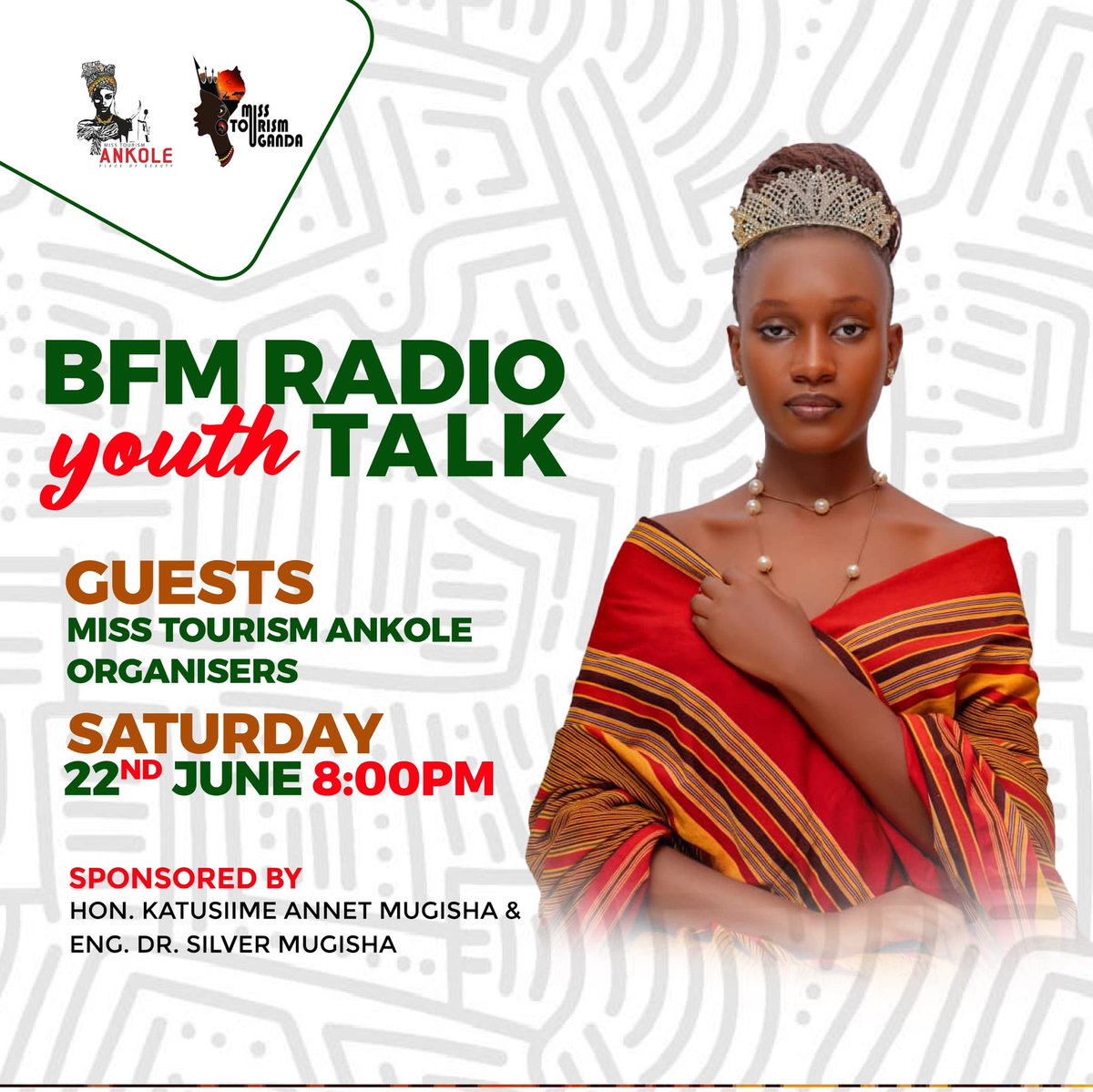 Tune  in to BFM Radio  and engage in the youth talk with Miss Tourism Ankole Organisers 🤗 <a href="/BakiriraShallon/">Bakirira Shallon</a> <a href="/abbiegift6/">Abigail kirabo</a> <a href="/TutaAyebare/">Tuta</a> <a href="/BFMradio/">BFM89.9</a> <a href="/misstourismUga/">MISS TOURISM UGANDA-PA</a>