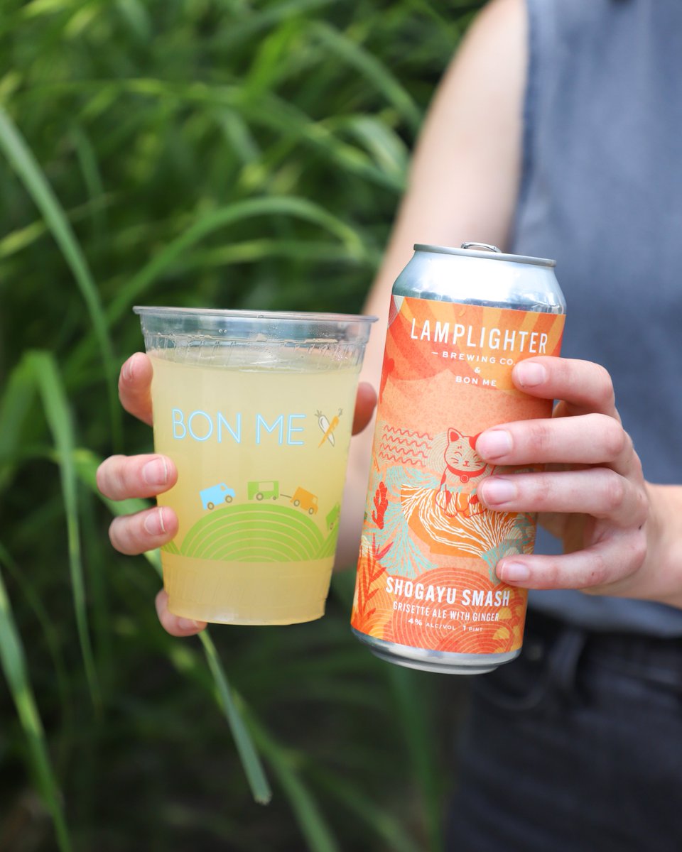 This week, we have two new beers in both taprooms - Giants Under The Sun, a helles lager that is light &amp; easy drinking ESPECIALLY during a heat wave. 
And, Shogayu Smash, our Ginger Grisette that's zesty and bright. We make it with upcycled ginger from Bon Me to fight food waste!