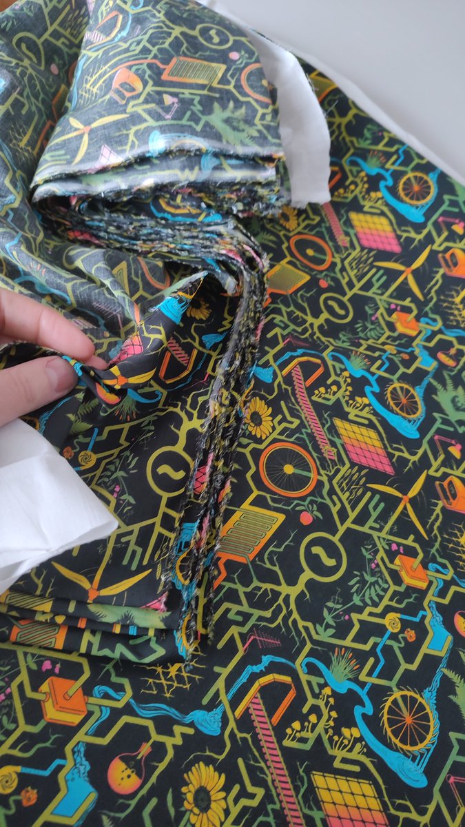 If you like my #emfcamp Solarpunk Network art, you have until Tuesday 25th to order it on fabric for your own projects! 4 weights from lawn to canvas, a white variant + furoshiki and hankies. I won't be ordering more, this is your last chance!
moraghickman.myshopify.com