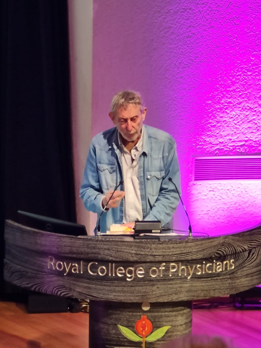 Amazing and unexpected gift to hear Michael Rosen speak at #HLG2024. Thank you for reminding me of the period of my life when it changed forever. Health Librarians matter, and the NHS is an incredible precious resource we must never let go.