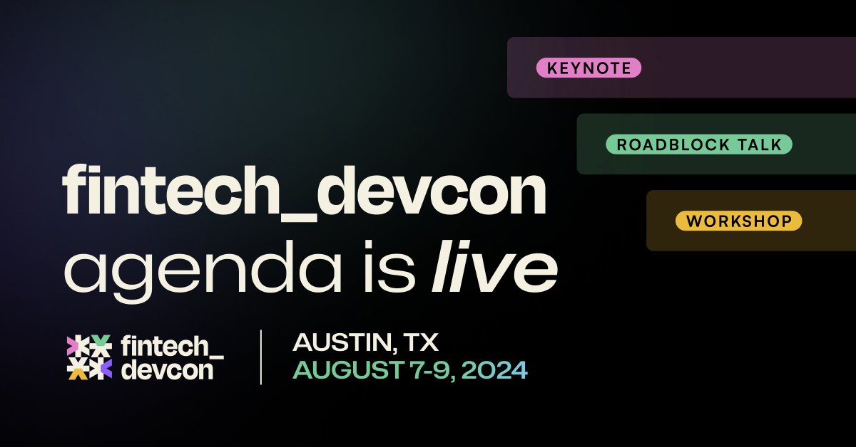 🤔 What's happening at this year's #fintechdevcon?

💻 Hands-on workshops.
💡 Insights from builders on the front lines of #fintech.
🥂 Networking, food, and fun.

Our agenda is live! Get all the details. 👉 loom.ly/f3svCtM