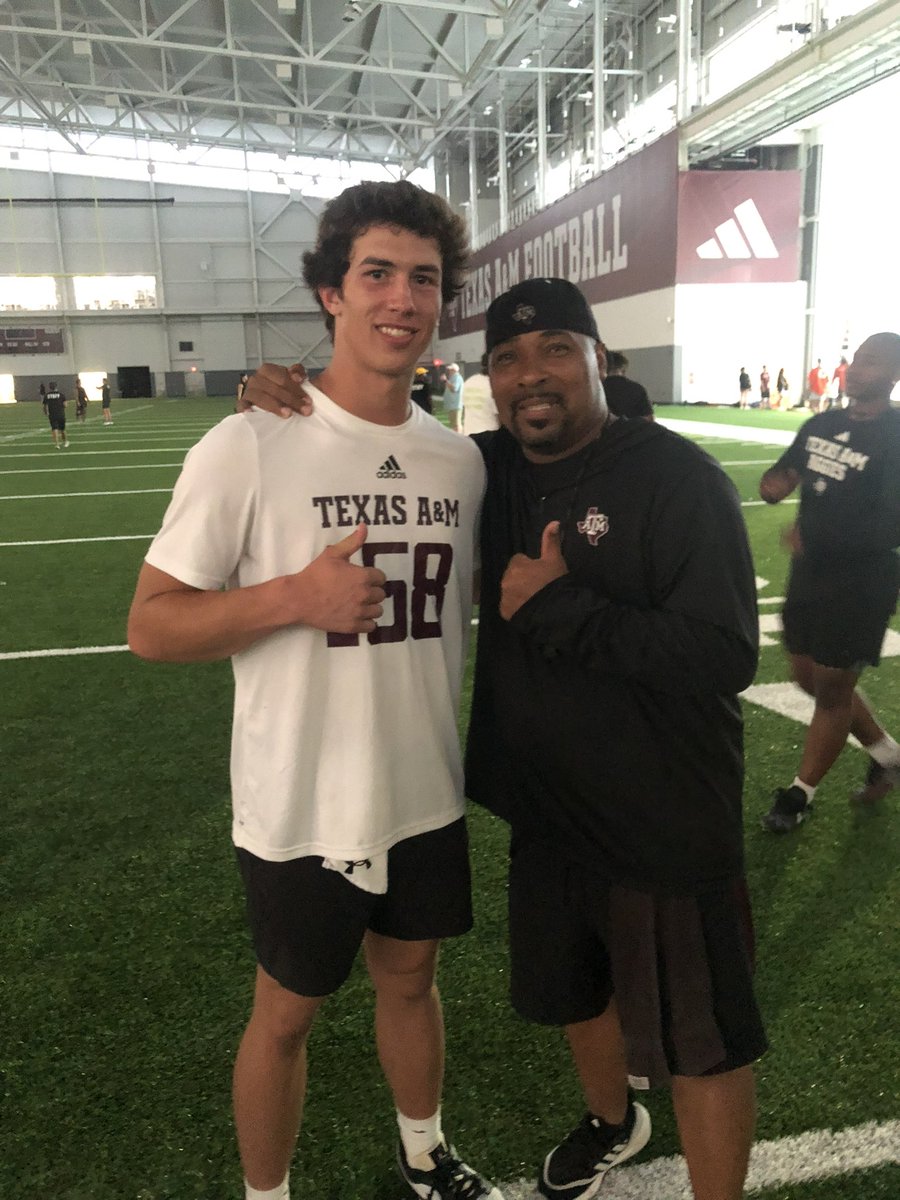 Had a great time <a href="/AggieFootball/">Texas A&M Football</a> camp! Hope to be back soon! <a href="/CoachTroop_/">Trooper Taylor</a> <a href="/CoachSpur_TXAM/">Gavin Spurrier</a> <a href="/CK_KleinCollin/">Collin Klein</a> <a href="/DerekMillerTAMU/">Derek Miller</a>