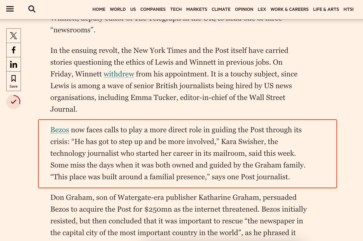 realAmitAgrawal's tweet photo. "Journalists" in 2024 calling for a billionaire to be more involved in "the newspaper in the capital city of the most important country in the world".  What could go wrong?

Perhaps writing stories that are more in sync with reality would help more? 

@washingtonpost https://t.co/ygZc2cSmIS