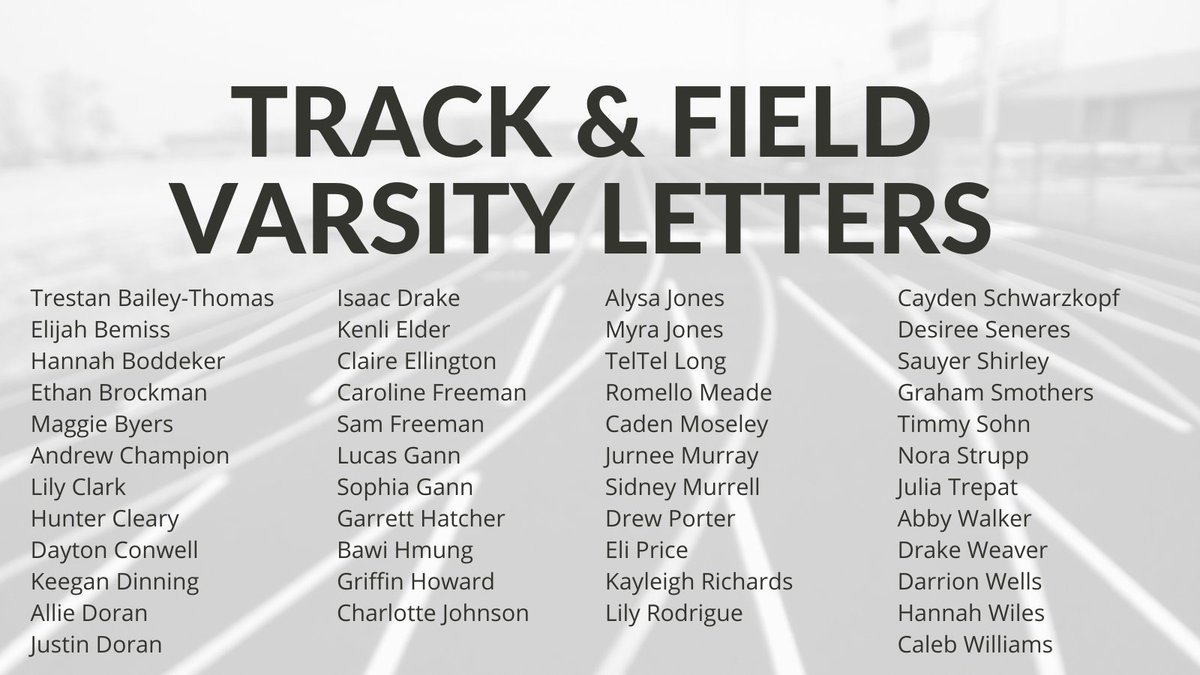 Track &amp; Field Season Awards!🐊🏆Congratulations to these athletes that earned their varsity letter this spring!