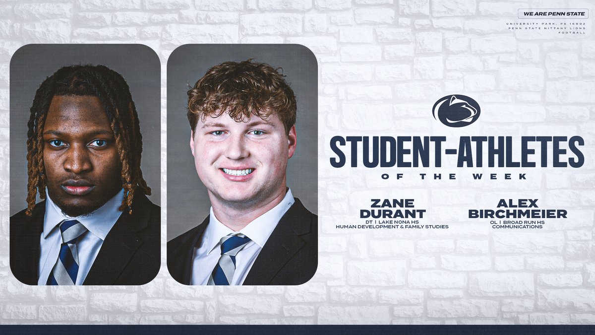 S/o <a href="/DaRealBabyZane/">Zane Durant</a> &amp; <a href="/Alex_Birchmeier/">Alex Birchmeier</a>, our Student-Athletes of the Week 📓👏

#WeAre