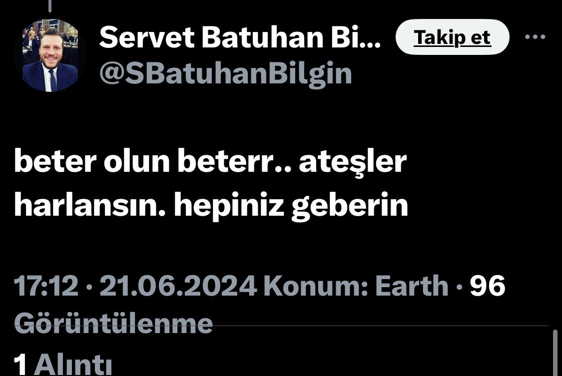 Bunu yazan bir avukat, Ankara Barosuna bağlıymış. Bu ırkçı “avukat” için gereken yapılır umarım <a href="/ankarabarosu/">Ankara Barosu</a>