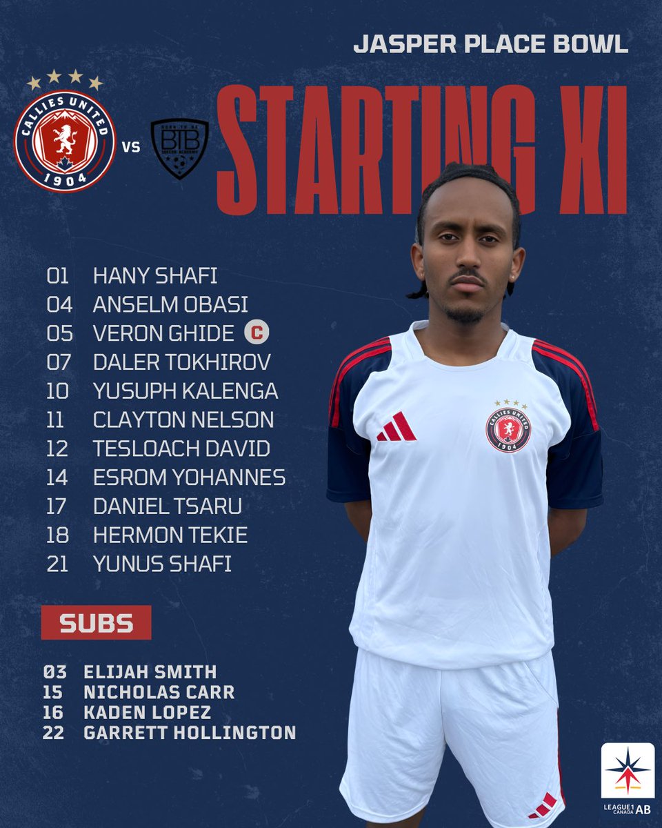 STARTING XI ⚽️

#League1 #League1Alberta #CalliesUnited #CalliesUnitedL1 #ForgedInUnity #DrivenByPassion